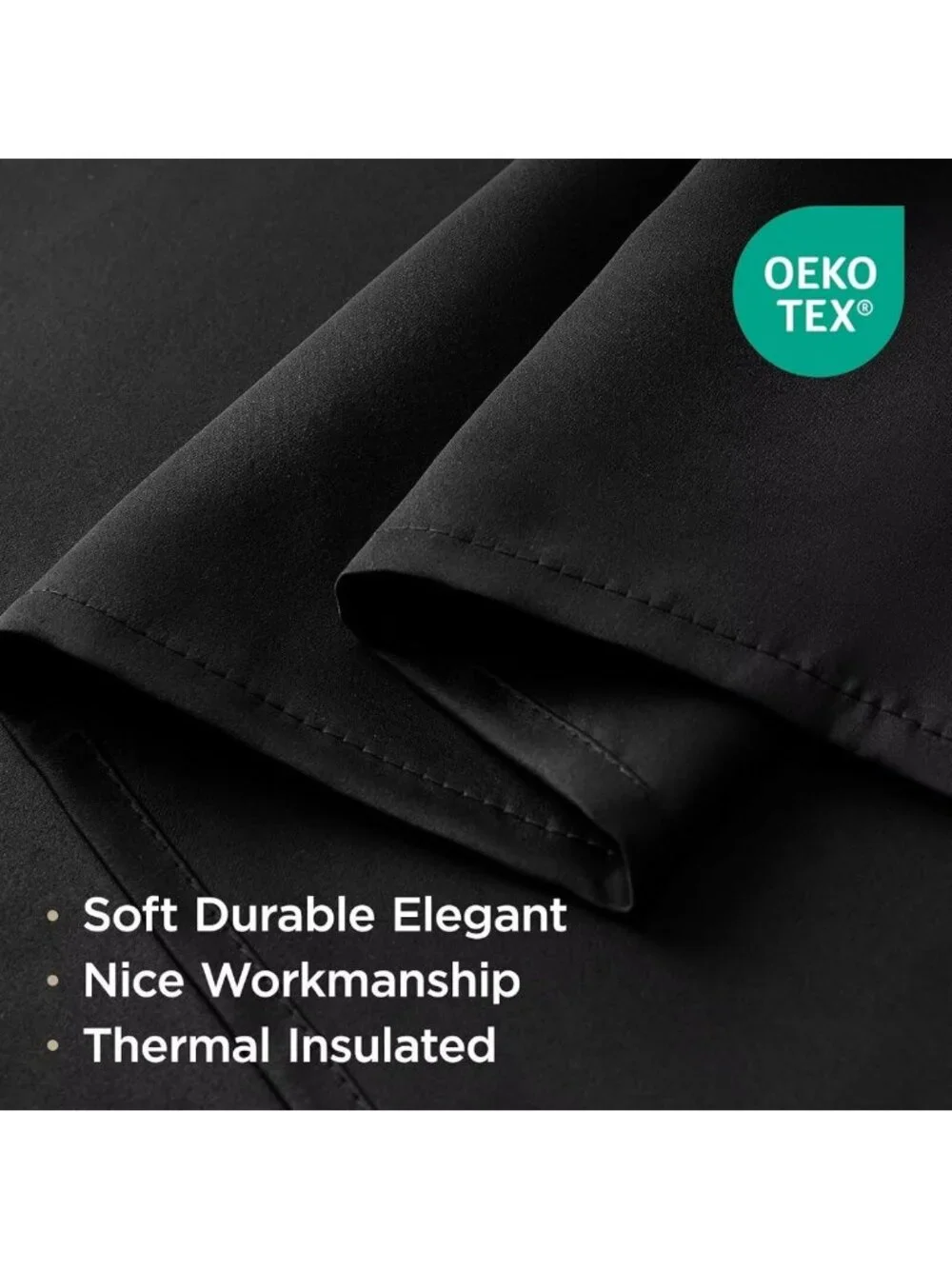84-Inch Blackout Curtains - 2 Panel Set, Rod Pocket Thermal Room Darkening